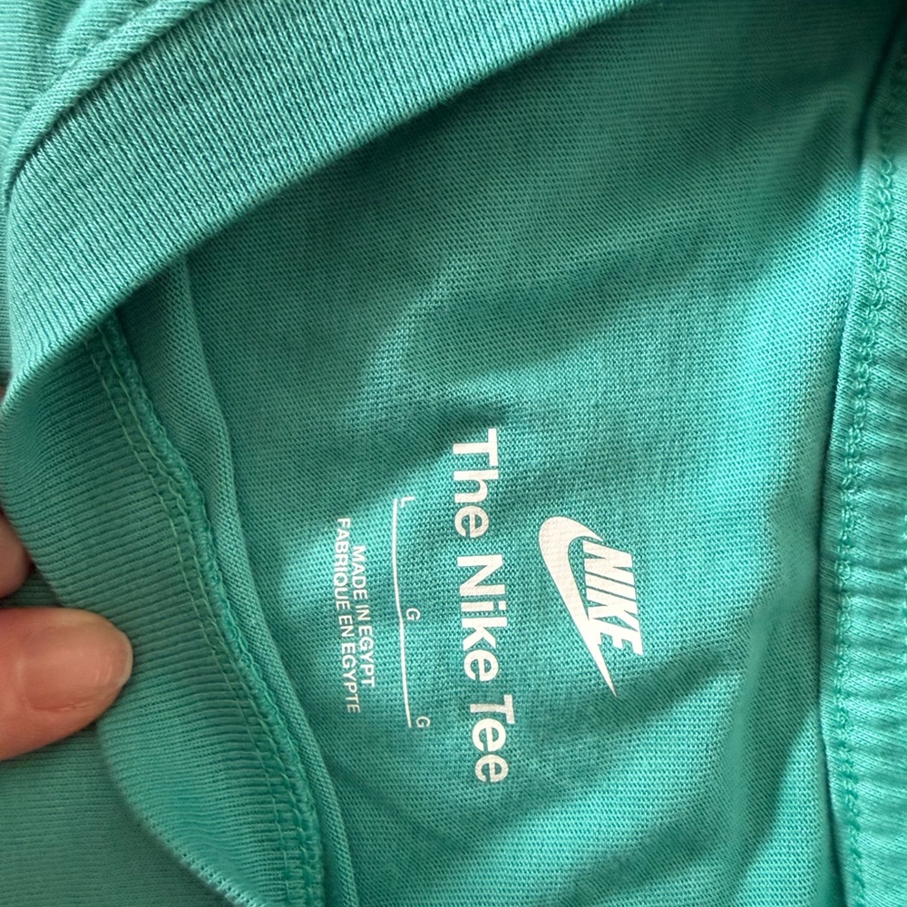 Nike Teal Short-Sleeve Tee with White Swoosh